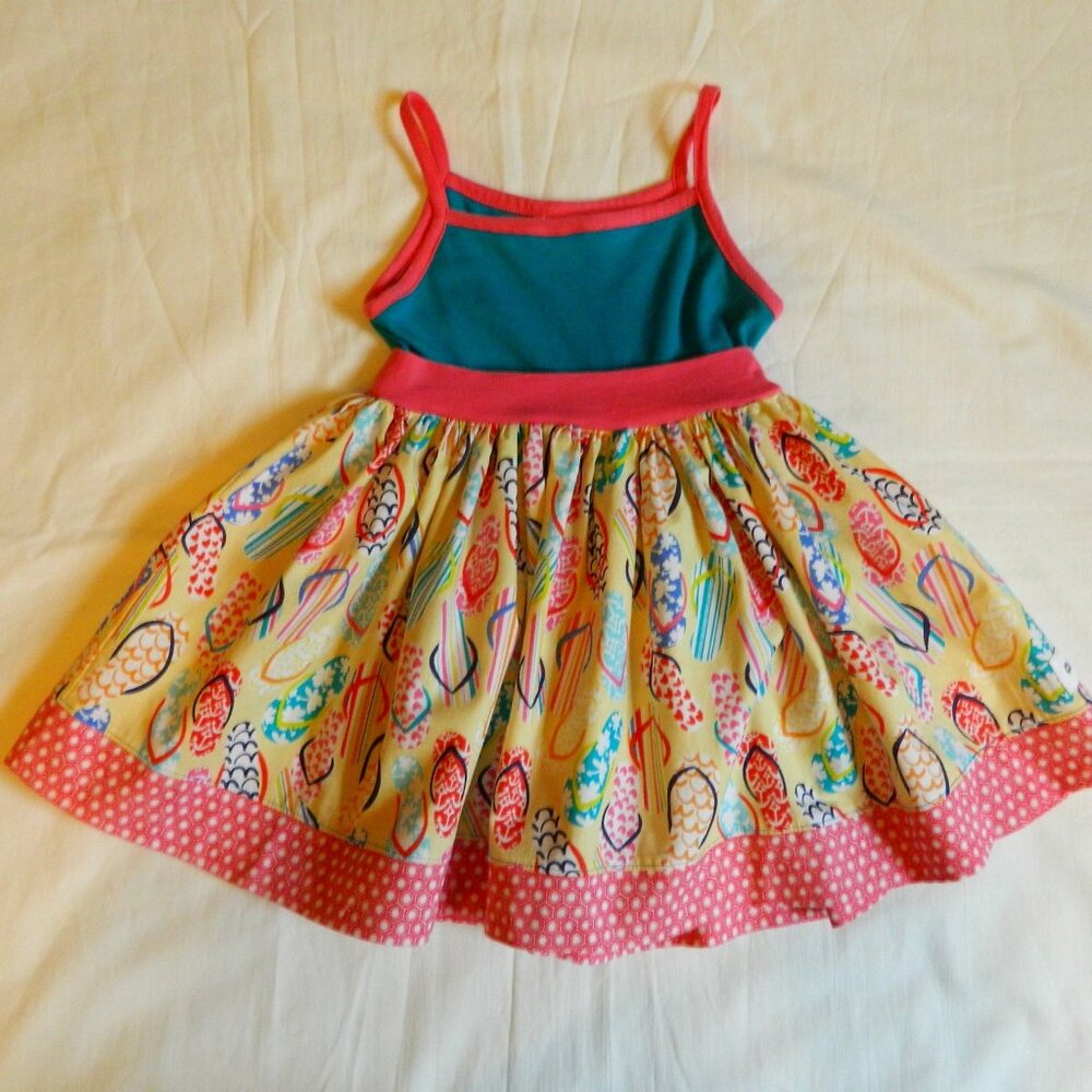 Chris n Missy size 4 Dress Flip Flop Theme